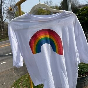 Aviator nation  Rainbow Graphic T-Shirt - White